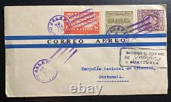 1930 Jalapa Guatemala First Day Cover FDC Air Mail Inauguration