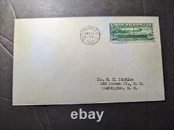 1930 USA #C13 First Day Cover FDC Washington DC Local Use Zeppelin Stamp