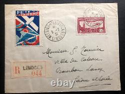 1931 Limoges France First Day Cover FDC To Laney Aviation Meeting Cancel Label