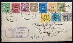 1933 Manila Philippines First Day Sale Cover FDC To Rizal Flight Stamps