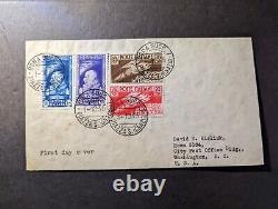 1935 Italian Airmail First Day Cover FDC Rome to Washington DC USA