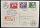 1936 Stockholm Sweden First Day Postcard Cover Fdc To Baden Swiss Sc#248-250