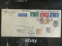1937 Hong Kong First Day Cover FDC to Australia King George 6 KGVI Coronation