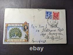 1938 Burma First Day Cover FDC to Sheffield England HM King George VI Pictorial