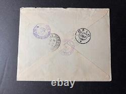 1939 Registered Norway First Day Cover FDC Fredrikstad to Kansas City MO USA
