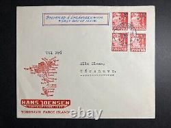 1940 Denmark Faroe Islands First Day Cover FDC Torshavn Local Use