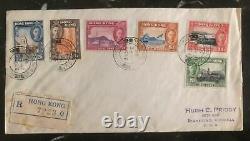 1941 Hong Kong First Day Cover FDC 100 Years British Colony Stamp Set MI 163-68