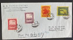 1942 Harbin Manchukuo China First Day Cover FDC To Shanghai