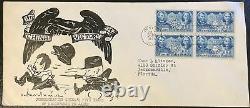 1942 US FDC #906 on Hand Drawn(probably unique)unlisted FDC & Patriotic Cachetd