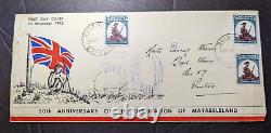 1943 British Southern Rhodesia First Day Cover FDC Matabeleland Occupation