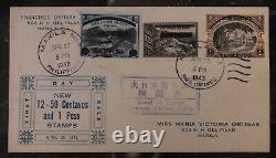 1943 Manila Philippines Japan Occupation First Day Censored Cover #N2,6,7 FDC Ca