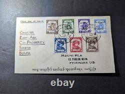 1944 Japanese Burma First Day Cover FDC to Pyinmana Greater East Asia Sphere