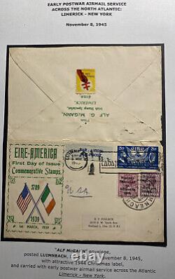 1945 Limerick Ireland First Day Cover FDC to Portland OR USA Cooperation