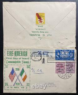 1945 Limerick Ireland First Day Cover FDC to Portland OR USA Cooperation