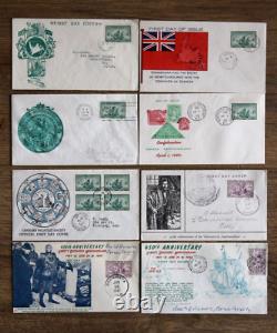 1947/1949, Newfoundland, John Cabot, Matthew Ship, Cachet, 8 Envelopes, FDC
