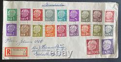 1947 Saarland First Day Cover FDC To Hammelburg Postwar Complete Stamp Set