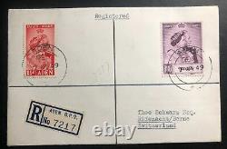 1949 Aden First Day Cover FDC Sc# 30 & 31 George VI Royal Silver Wedding To Swis