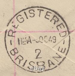 1949 Oct 3rd. Registered First Day Cover. 10/- Coat-of-Arms