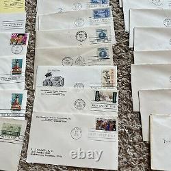 1950's-1990's LOT OF 35 UNITED STATES FIRST DAY COVERS AND POSTCARD FDCS