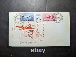 1951 Belgium Airmail First Day Cover FDC Brussels Commemorative Souvenir