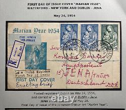 1954 Dublin Ireland First Day Cover FDC To Jena Germany