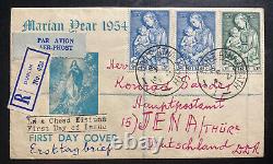 1954 Dublin Ireland First Day Cover FDC To Jena Germany