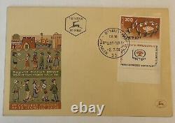 1958 Israel Fdc Cachet Independence Exhibition Stamp #144 With Full Tab