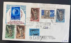 1958 Moscow Russia URSS First Day Airmail cover FDC Geophysical years