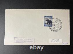 1958 South Africa First Day Cover FDC Marion Island to Vacaville CA USA