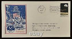 1969 First Man On The Moon Fdc Cover Apollo 11 Astronauts Chicago's Parade