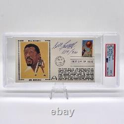 1991 First Day Cover Bill Russell Autograph /300 PSA 9 Mint Auto