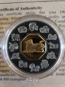 1998 Canada Lunar Series Silver Coin Year of the Tiger
