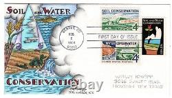 #2074 Soil & Water Conservation Dorothy Knapp Hand Painted Cachet 1984 FDC
