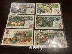 #2286-2335 COMPLETE set of 50 NORTH AMER. WILDLIFE COLLINS HAND PAINTED FDC