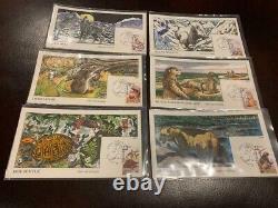 #2286-2335 COMPLETE set of 50 NORTH AMER. WILDLIFE COLLINS HAND PAINTED FDC