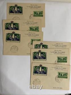 6 X1946 Cairo Egypt First Day Cover FDC Royal Visit HM King Abdel Aziz El Saud
