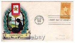 #969 Gold Star Mothers WWII Dorothy Knapp Hand Painted 1948 FDC