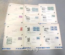 96 Vtg U. S. Fdc First Day Issue Stamped Envelopes On 48 Vtg P. O. Sheets