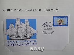 Australian Illustrated FDC Album 1980-1985 106 MINT First Day Covers