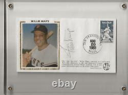 Autographed First Day Cover WILLIE MAYS Say Hey Kid, NY SF GIANTS HOF ROY Signed