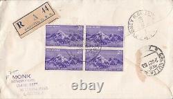 BC1172 India 1953 Registered Airmail Illustrated Everest FDC sent Calcutta