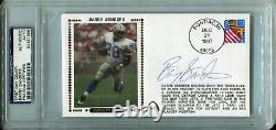 Barry Sanders First Day Cover PSA/DNA Certified Authentic Autograph 2053 Yards