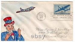 C30 Transport 30c FDC 1941 First Day Cover Swartz Hand-Painted