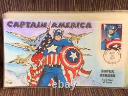 COMPLETE set of 20 FDC Collins Hand painted Marvel Super Heroes #4159a-t
