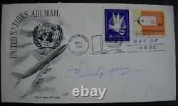 Chuck Yeager Autographed First Day Cover FDC Ballpoint Pen Signature