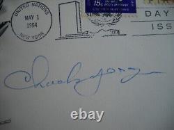 Chuck Yeager Autographed First Day Cover FDC Ballpoint Pen Signature