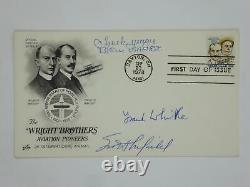 Chuck Yeager Frank Whittle Scott Crossfield Signed First Day Cover FDC JSA COA