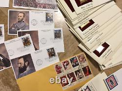 Dealer lot BULK vintage FDC First Day Covers stamps envelopes some gold plated