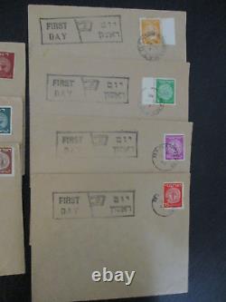 Doar Ivri a lot of 7 x first day covers, Israel, May, 1948