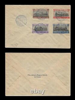 Egypt 1933 ERROR FDC First Day Cover Trains Locomotives Rail Congress King Fouad